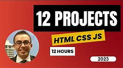 HTML CSS JavaScript projects for beginners 2024 - 12 js projects with source code