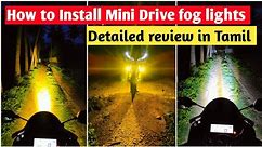 How to Install Mini Drive fog lights || In R15V3 Detailed review in Tamil