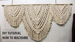 DIY Large Macrame Wall Hanging, Basic Knots Step by Step tutorial by TNARTNCRAFTS