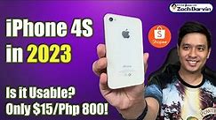 iPhone 4S in 2023 : Is it USABLE? Bought it for $15/ Php800 at SHOPEE! REVIEW