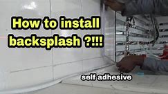 How to install backsplash tile??? These tiles are combination of mirror and stone sheet.