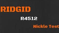 Ridgid Table Saw R4512 Nickle Test