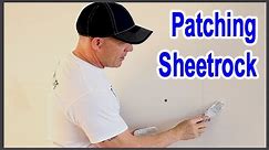 Patching Sheetrock DIY. Drywall Hacks.