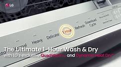 LG Smart Dishwashers with 1-Hour Wash & Dry Cycle