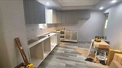 Installing Klearvue kitchen cabinets. From menards