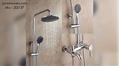 Rainfall Wall Mounted Shower Faucet Set with Hand Held Shower