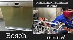Bosch Dishwasher Installation & Demo//Bosch Dishwasher Demo in Telugu//How to use Bosch Dishwasher