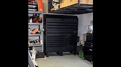 Husky 56 x 22 inch 18 Drawer Rolling Tool Chest and Top Cabinet.