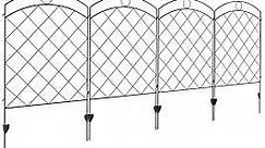 Outsunny Garden Fencing Panels, 43in x 11.4ft - Steel
