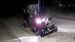 my craftsman tractor snow blowing with electric lift and LED light flashers