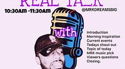 Tune n today to my weekly podcast Real Tslk with MRK on all social media platforms today at 10:30 live. Subscribe to my youtube channel. #live #podcast #fyp #topics #inspiration #show #realtalk #youtube #tiktokcreator