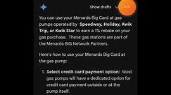 How To Use Menards Big Card At The Gas Pump