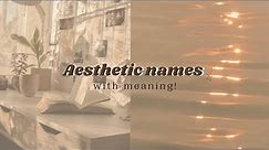 Aesthetic names with meaning | names that means cloud, sky, rain, air & wind ☁ ☂