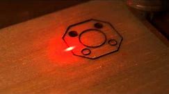 Low cost CNC cuts balsa using DVD laser