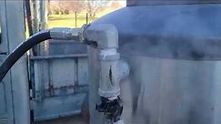 Steam pressure washer catastrophic failure. Diesel powered heater