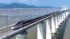 See China’s first high-speed overwater bullet train line