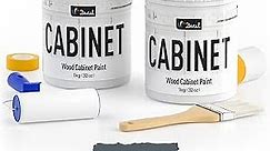 Cabinet Paint All in One - 64OZ Blue Anthracite | Waterproof, No Sanding, Low Odor | Kitchen and Bathroom Cabinet Makeover Kit