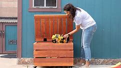DIY outdoor storage bench box