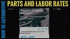 Parts And Labor Prices For Automotive Repair: How To Find Them