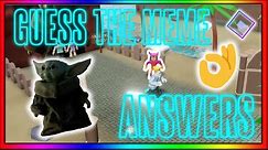 ROBLOX Guess the Meme All Answers! | March 2020