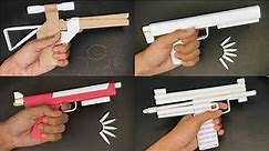 Making 04 Paper Guns that shoots | How to make paper gun easy and fast | Paper Craft