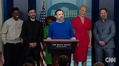 'Ted Lasso' star takes question from 'familiar face' at White House press briefing