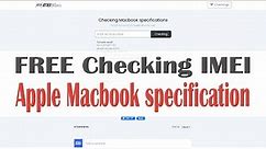 Macbook check specifications / Checking serial number Apple device