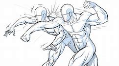How to Draw a Fight Scene - Cleaning up the Poses