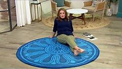 Barbara King 6' Indoor/Outdoor Round Patio Mat on QVC