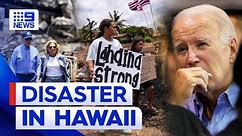 Biden tours disaster ravaged Hawaii after deadly fires | 9 News Australia
