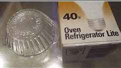 How to Change 40W Oven Light Bulb GE WB25T10002 Remove Range glass Lens Replace light bulb