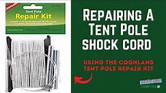 Tent pole repair using Coghlans Tent Pole Repair Kit 2021