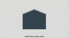 Little Cottage Co. Value Gable 12 ft. x 14 ft. Outdoor Wood Storage Shed Precut Kit (168 sq. ft.) 12x14 VGS-WPC