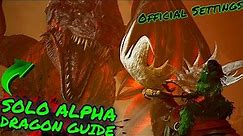 How To SOLO ALPHA DRAGON on OFFICIAL in Ark Survival Ascended!!!! Using only a Sword. 10000 IQ Trick