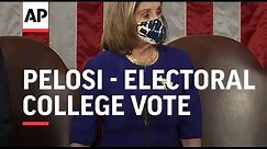 Pelosi gavels Congress for Electoral College vote