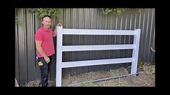 How To Install A Post And Rail PVC Fence With 3 rails