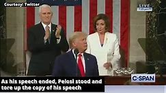 Watch: Trump snubs Nancy Pelosi’s handshake as she tears up his speech