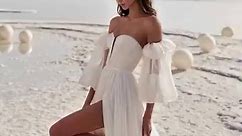 Dream about a wedding on the beach or seaside? You must also think about how will your wedding gown look like. Beach wedding dresses must be not only beautiful but also light and flowy. Here are some styles that we recommend, which one is your favorite? | Simply Dream Travel - Romance Specialists