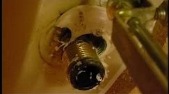 Replacing faucet with stuck basin nuts