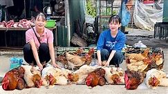 First time experiencing catching chickens to sell at the market with my mother | Mến Vinh Farm Life