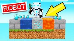 I Built A ROBOT To AUTO-MINE In SKYBLOCK! (Minecraft)