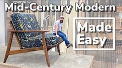 Making a Chair The Easy Way || Mid Century Modern Furniture Build
