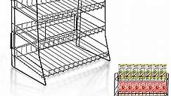 Candy Display Rack, Snack Organizer with 4 Baskets, Snack Stand for Pantry, Display Stands for Countertop, Snack Rack for Stores, Office, and More,1 Pack