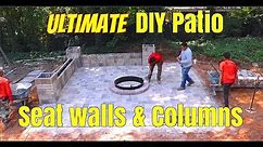 How to Build Seat walls & Columns for Landscaping, Ultimate DIY Guide for Backyard landscaping ideas