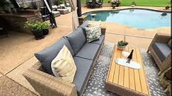 RattanPark 6-Piece Patio Sectional Sofa Set, All-Weather PE Rattan Wicker Outdoor Furniture with Cushions & Teak Coffee Table (Sicily)