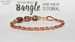 Round Braid Wire Wrap Bangle Tutorial |DIY Bracelet| Easy Bangle |DIY Jewelry |How to make