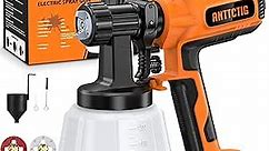 Paint Sprayer, 700W High Power HVLP Spray Gun with 4 Copper Nozzles, 3 Patterns, Electric Paint Gun with Cleaning&Blowing Function for Home Interior Exterior, Furniture, Fence, Walls, Cabinet