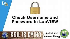 How to write a code to check Username and Password - LabVIEW