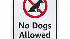 SmartSign "No Dogs Allowed" LawnBoss® Sign | 10" x 12" Aluminum Sign With 3' Stake