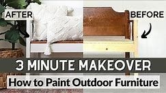 How to Paint Outdoor Furniture | 3 Minute Makeover